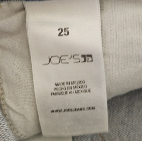 Joe's Jeans Mid Rise Skinny Ankle Distressed Blue Jeans 25 NWT - Picture 8 of 9
